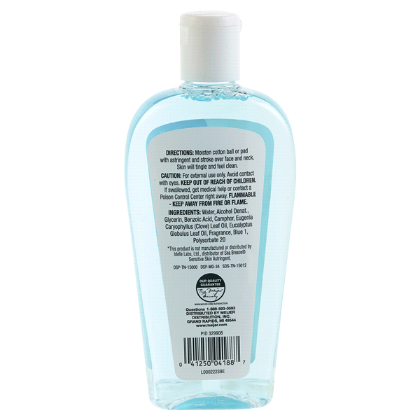 slide 3 of 5, Meijer Sensitive Skin Astringent Cleanser, 10 oz