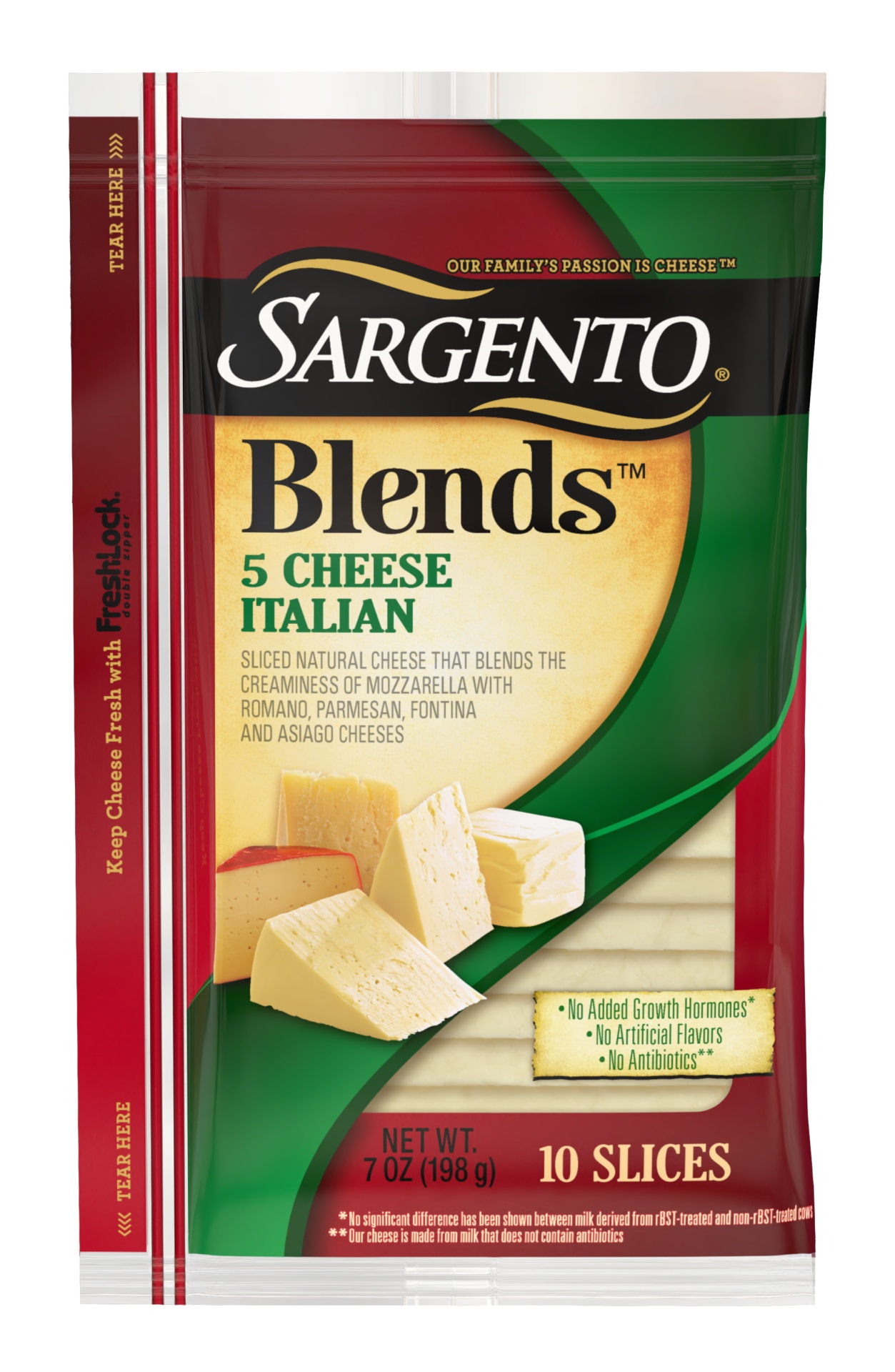 slide 1 of 3, Sargento Italian 5 Cheese Blend Slices, 7 oz