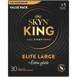 SKYN King Feel Everything Non-Latex Condoms + Extra Glide - Extra Large