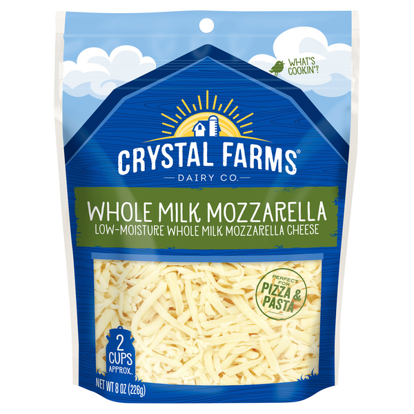 slide 1 of 4, Crystal Farms Whole Milk Mozzarella,