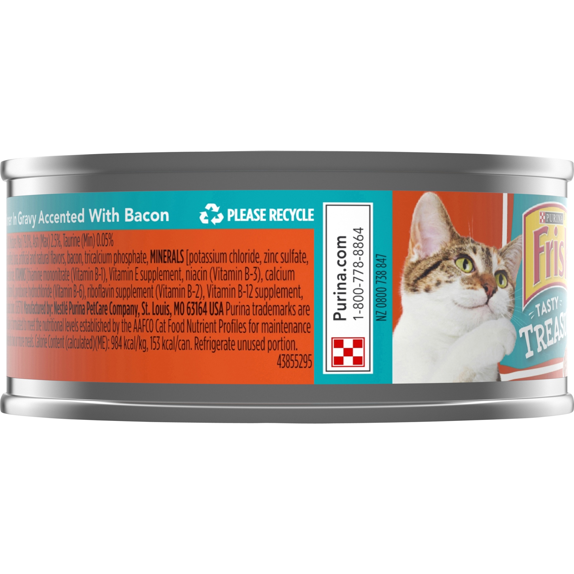 slide 2 of 7, Friskies Tasty Treasures Chicken & Tuna Dinner in Gravy Cat Food, 5.5 oz