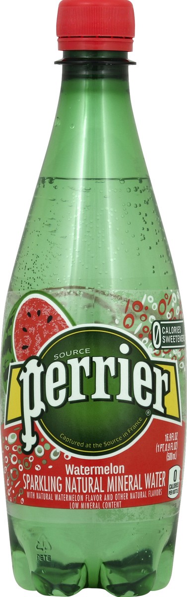 slide 2 of 6, Perrier Watermelon Flavored Sparkling Water, Plastic Water Bottle - 16.9 fl oz, 16.9 fl oz