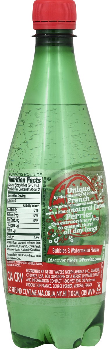 slide 3 of 6, Perrier Watermelon Flavored Sparkling Water, Plastic Water Bottle - 16.9 fl oz, 16.9 fl oz