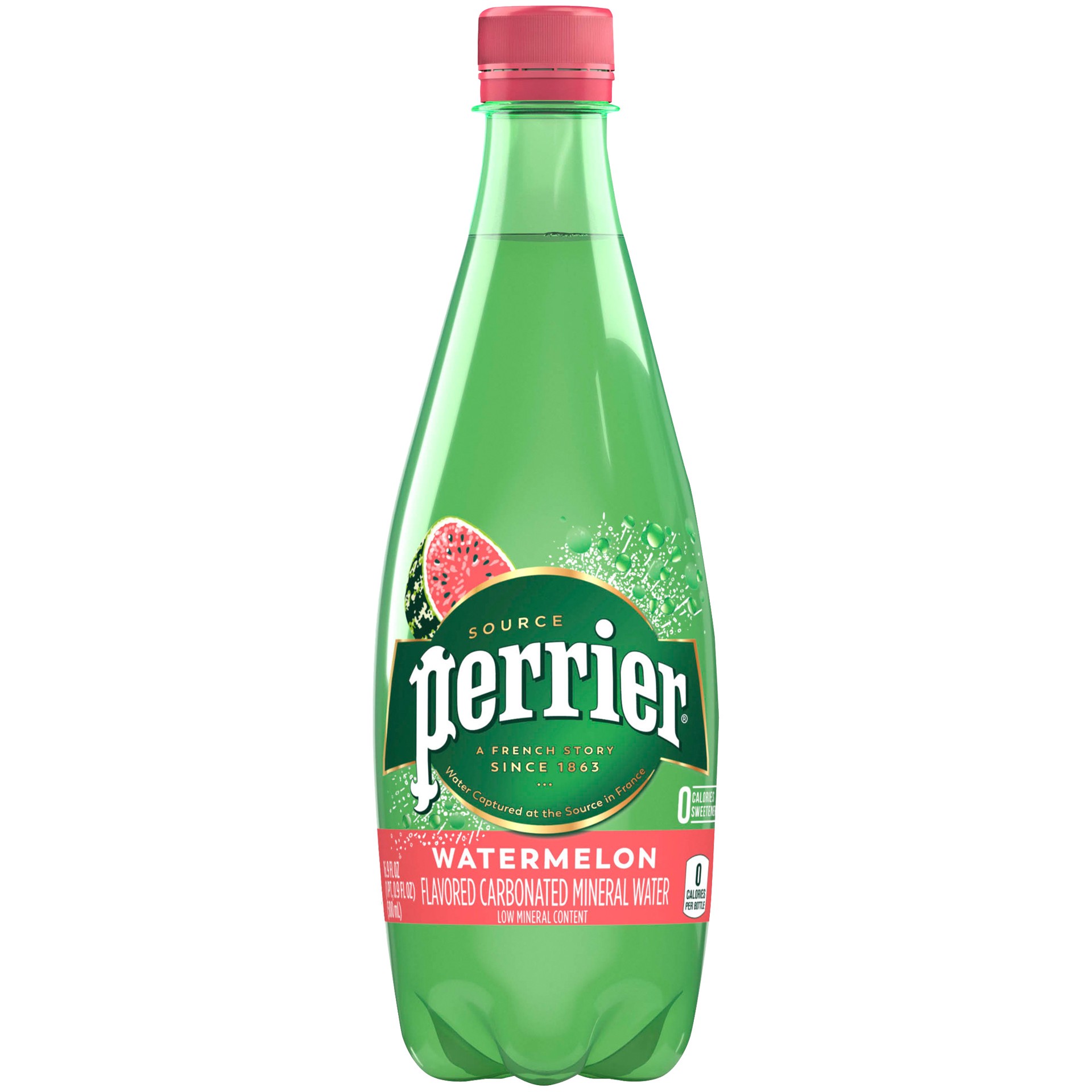 slide 1 of 6, Perrier Watermelon Flavored Sparkling Water, Plastic Water Bottle - 16.9 fl oz, 16.9 fl oz