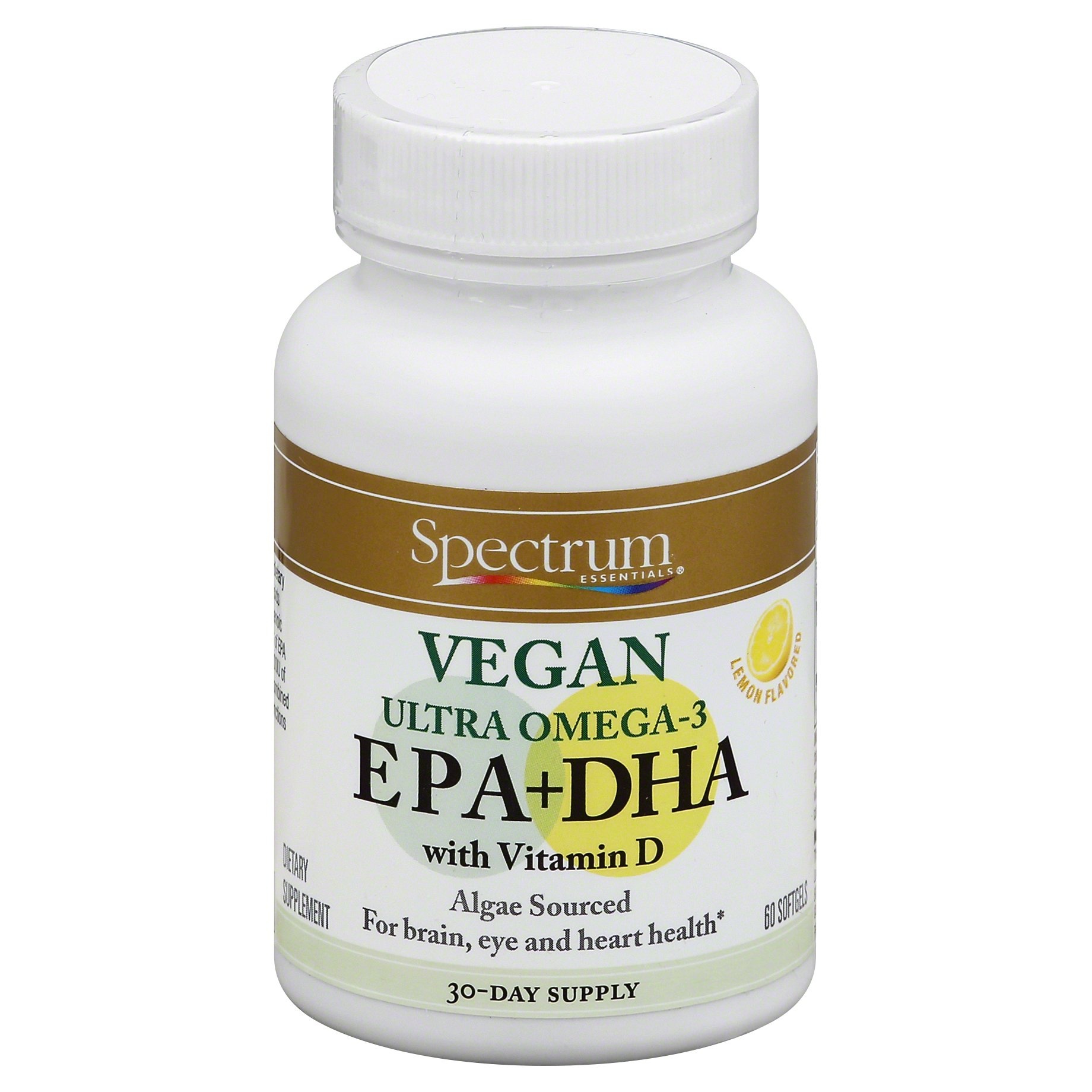 slide 1 of 1, Spectrum Vegan Ultra Omega-3 EPA Plus DHA, 60 ct