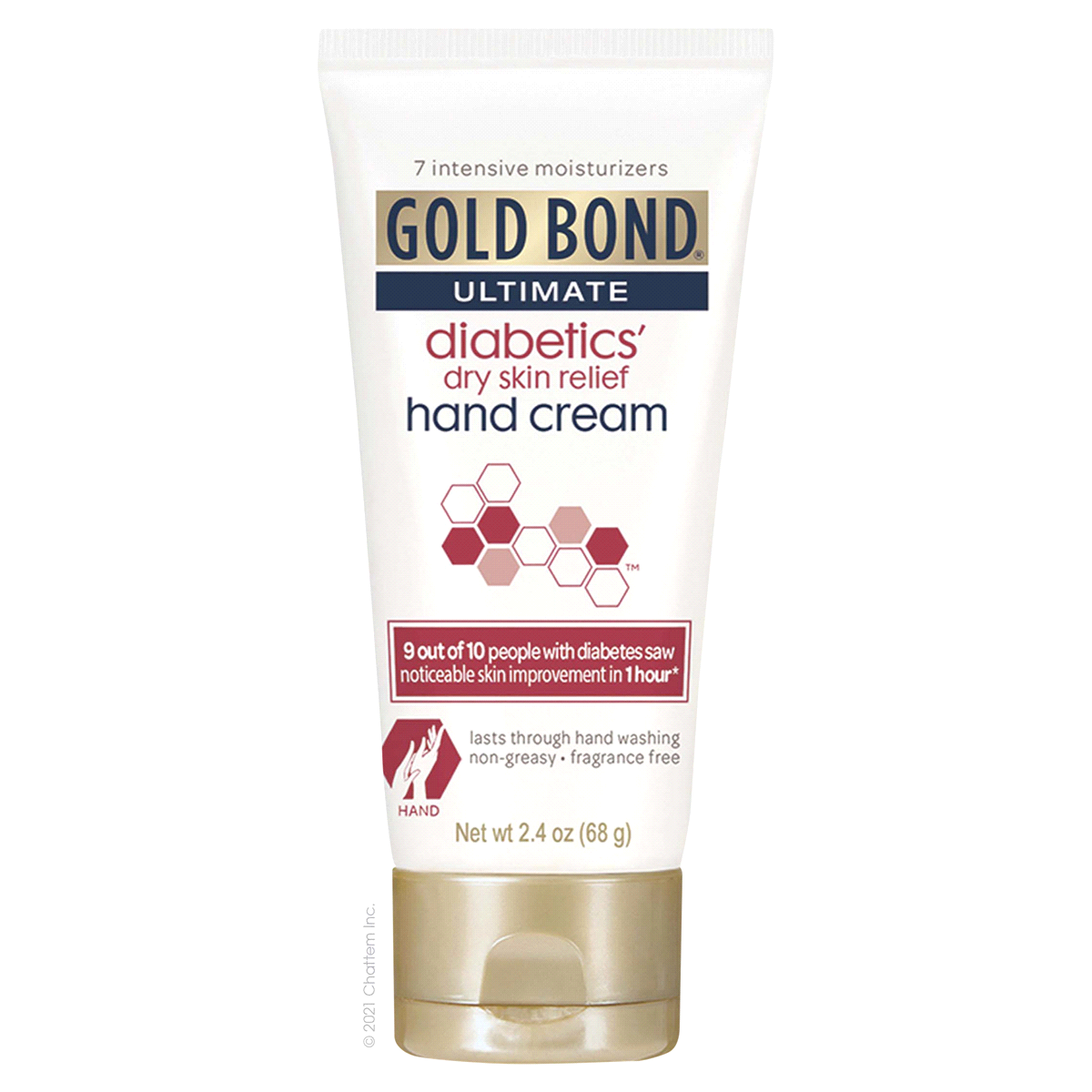 slide 1 of 1, Gold Bond Ultimate Diabetics Dry Skin Relief Hand Cream, 2.4 oz