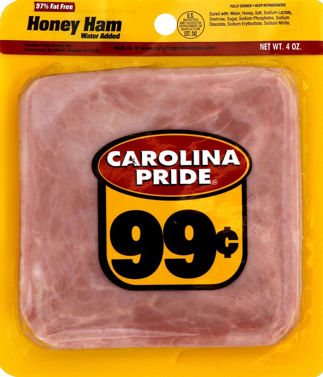 slide 4 of 4, Carolina Pride Honey Ham, Water Added, 4 oz