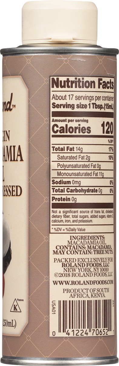 slide 8 of 9, Roland Roland Cold-Pressed Virgin Macadamia Oil, 8.5 fl oz