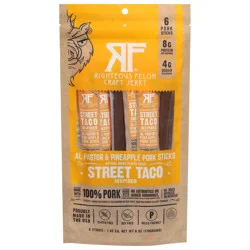Righteous Felon Al Pastor & Pineapple Street Taco Inspired Pork Sticks - 6 x 1 oz