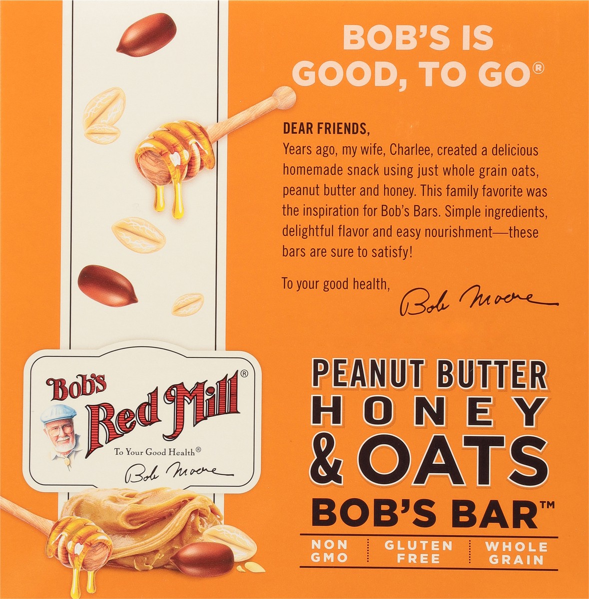 slide 3 of 13, Bob's Red Mill Peanut Butter Honey & Oats Bob's Bar 5 - 1.48 oz Bars, 5 ct