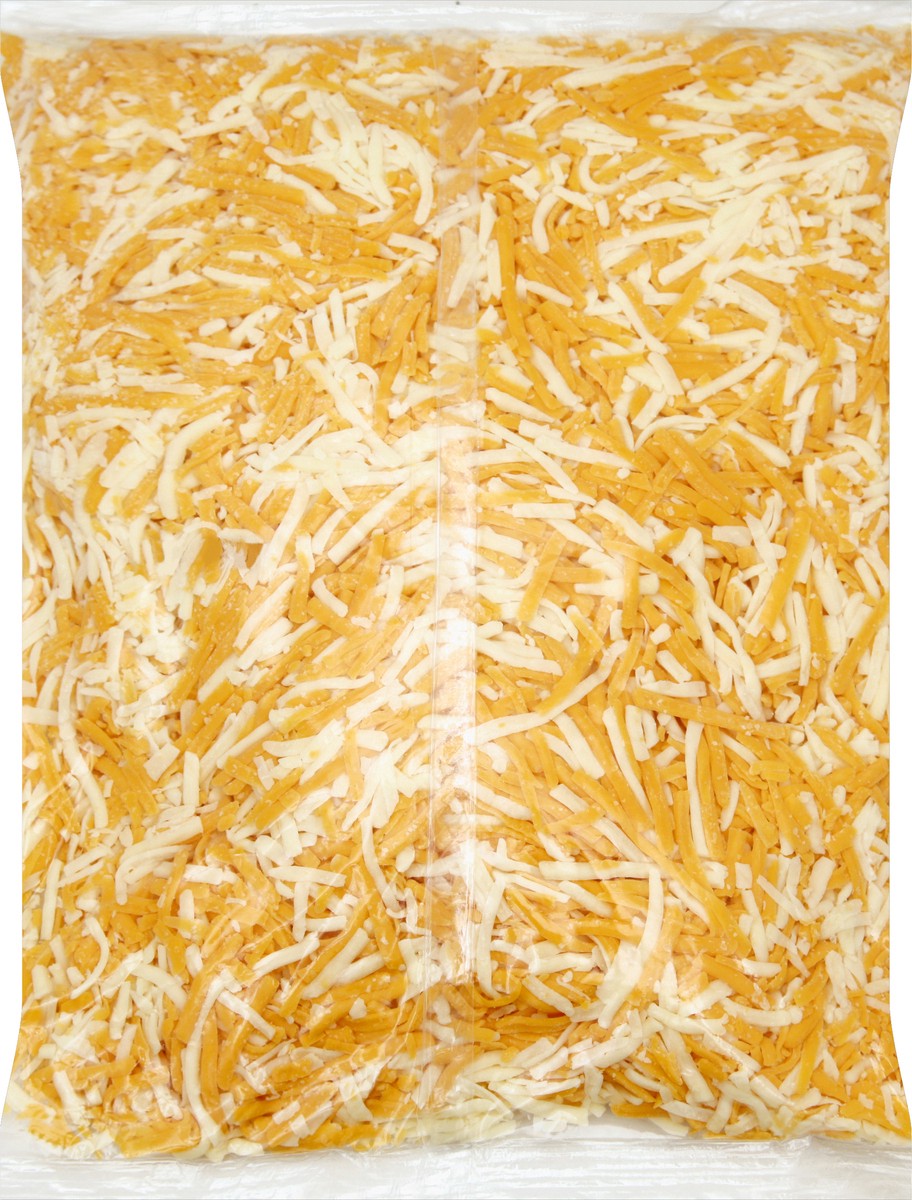 slide 4 of 6, First Street Shredded Cheddar Jack Cheese, 5 lb