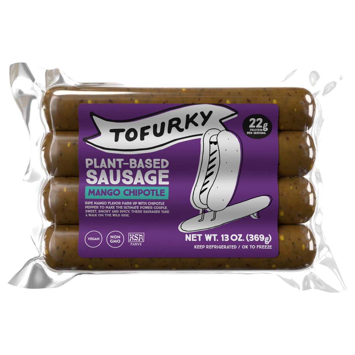 slide 12 of 12, Tofurky Mango Chipotle Sausage, 13 oz
