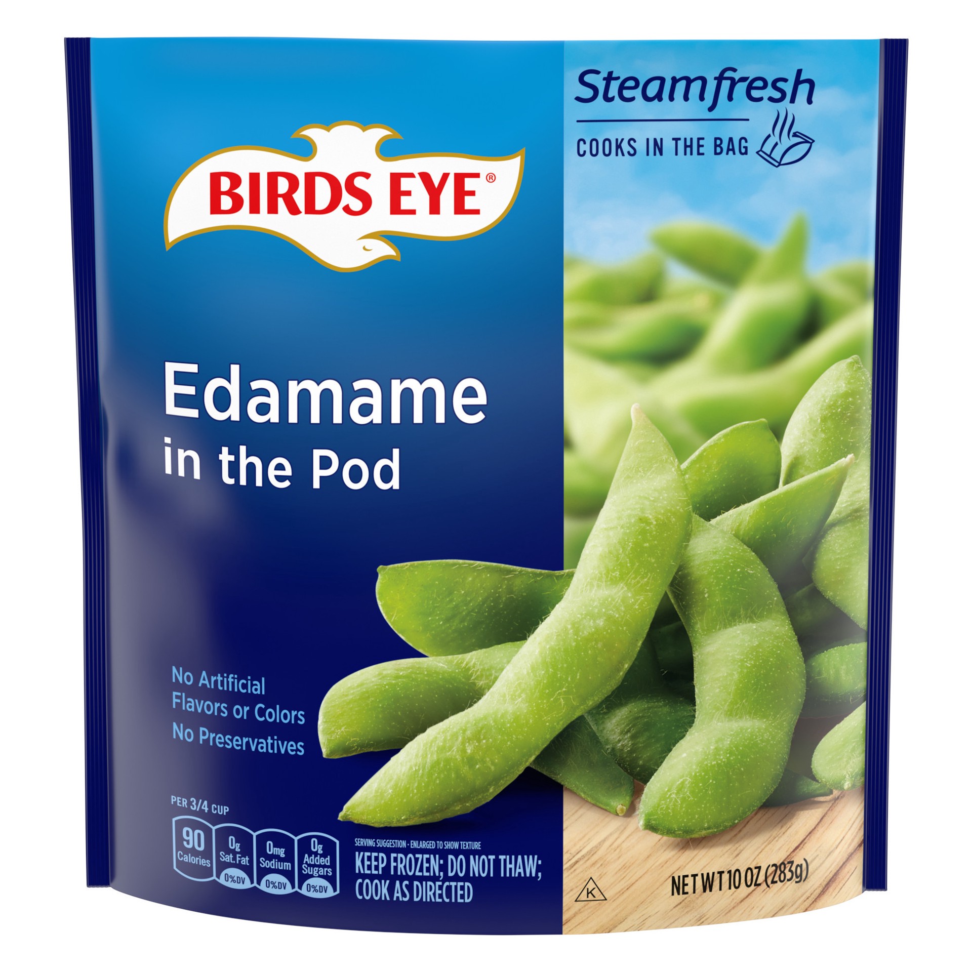 slide 1 of 5, Birds Eye Edamame in the Pod, Frozen Vegetable, 10 OZ, 10 oz