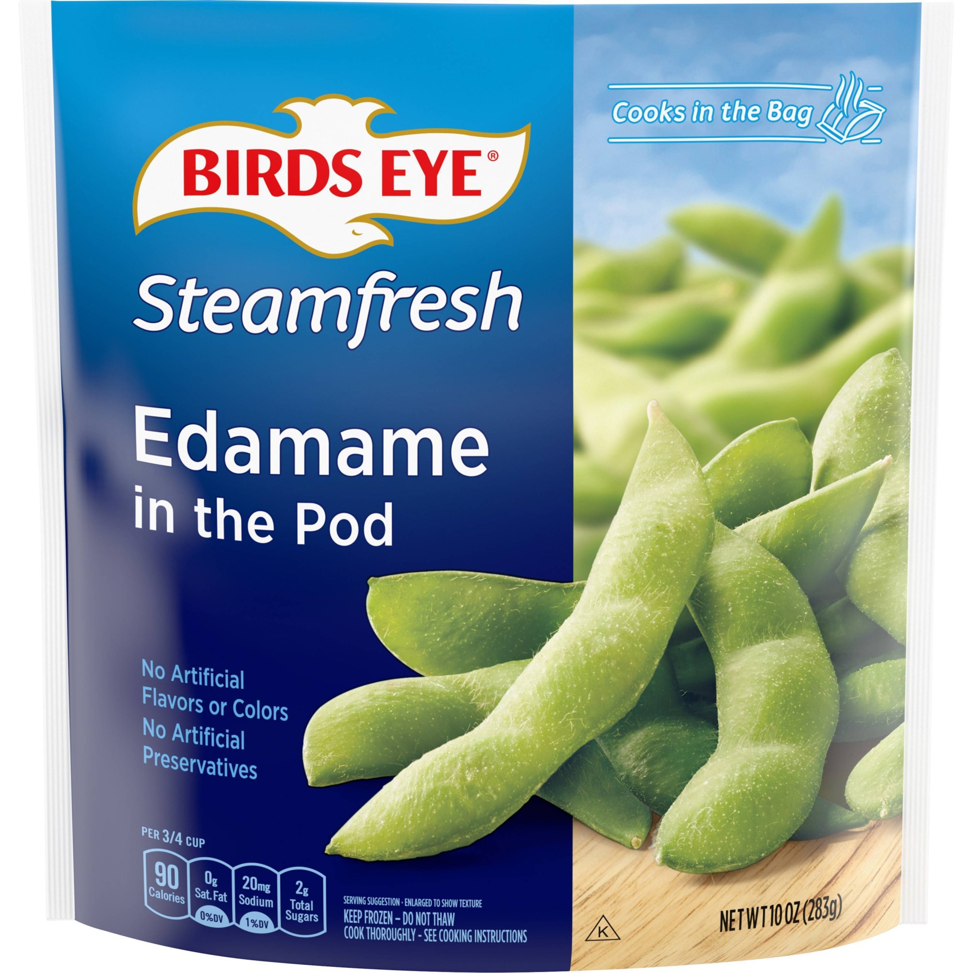 slide 1 of 2, Birds Eye Steamfresh Edamame Pods Frozen Vegetables, 10 oz