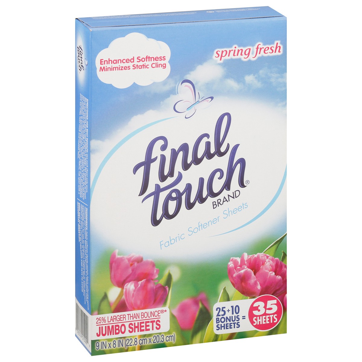 slide 4 of 9, Final Touch Spring Fresh Jumbo Fabric Softener Sheets 35 ea, 35 ct