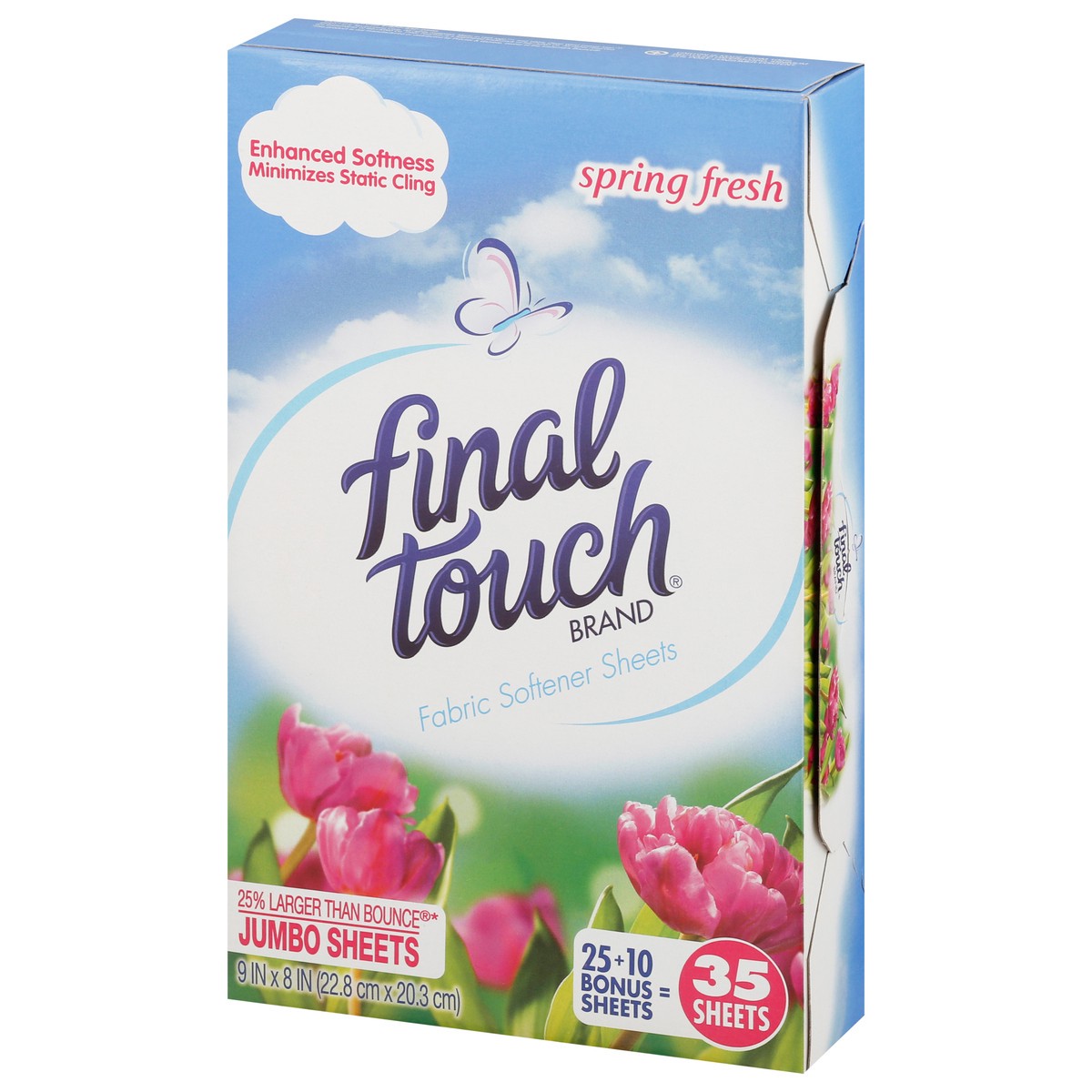 slide 6 of 9, Final Touch Spring Fresh Jumbo Fabric Softener Sheets 35 ea, 35 ct