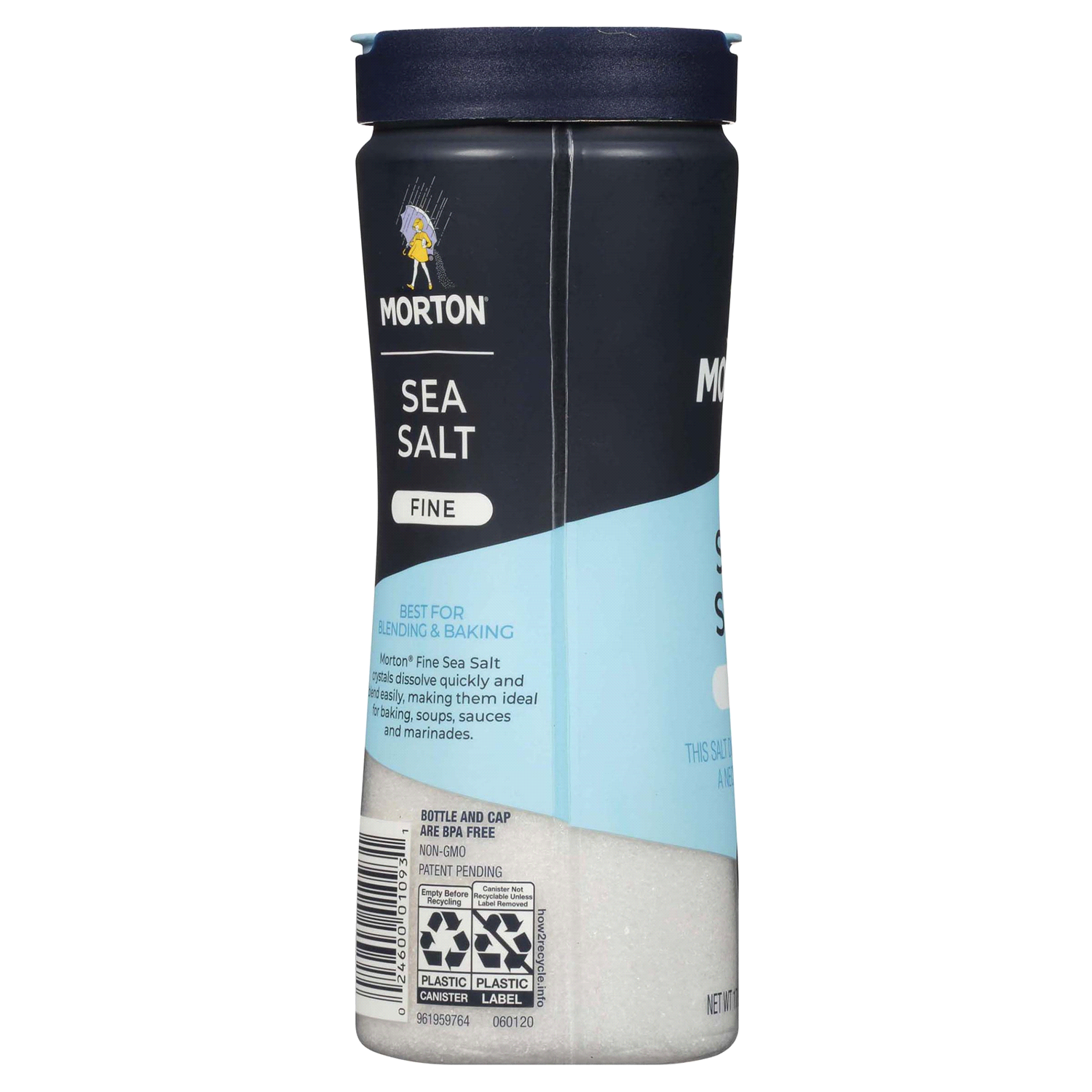 slide 2 of 4, Morton All-Natural Fine Sea Salt, 17.6 oz