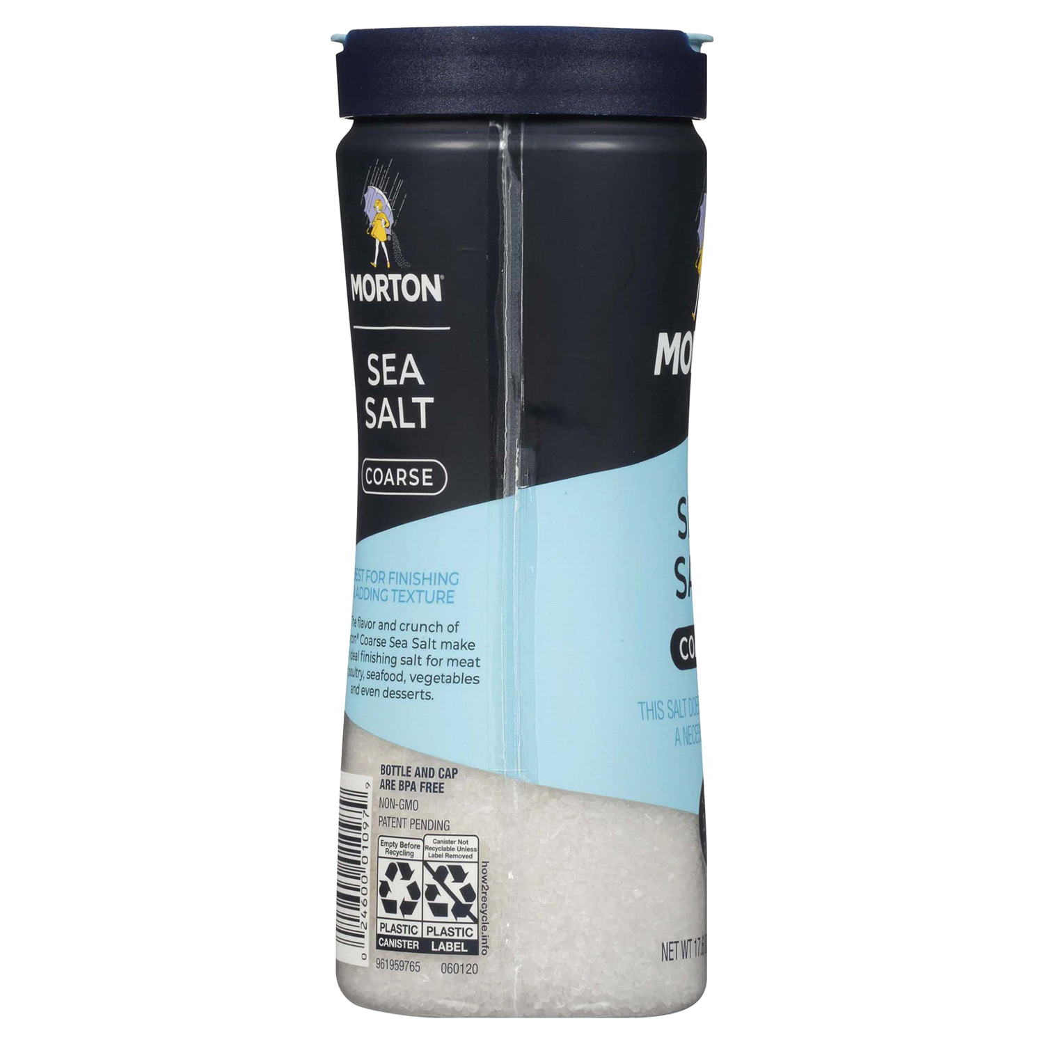 slide 2 of 4, Morton All-Natural Coarse Sea Salt, 17.6 oz