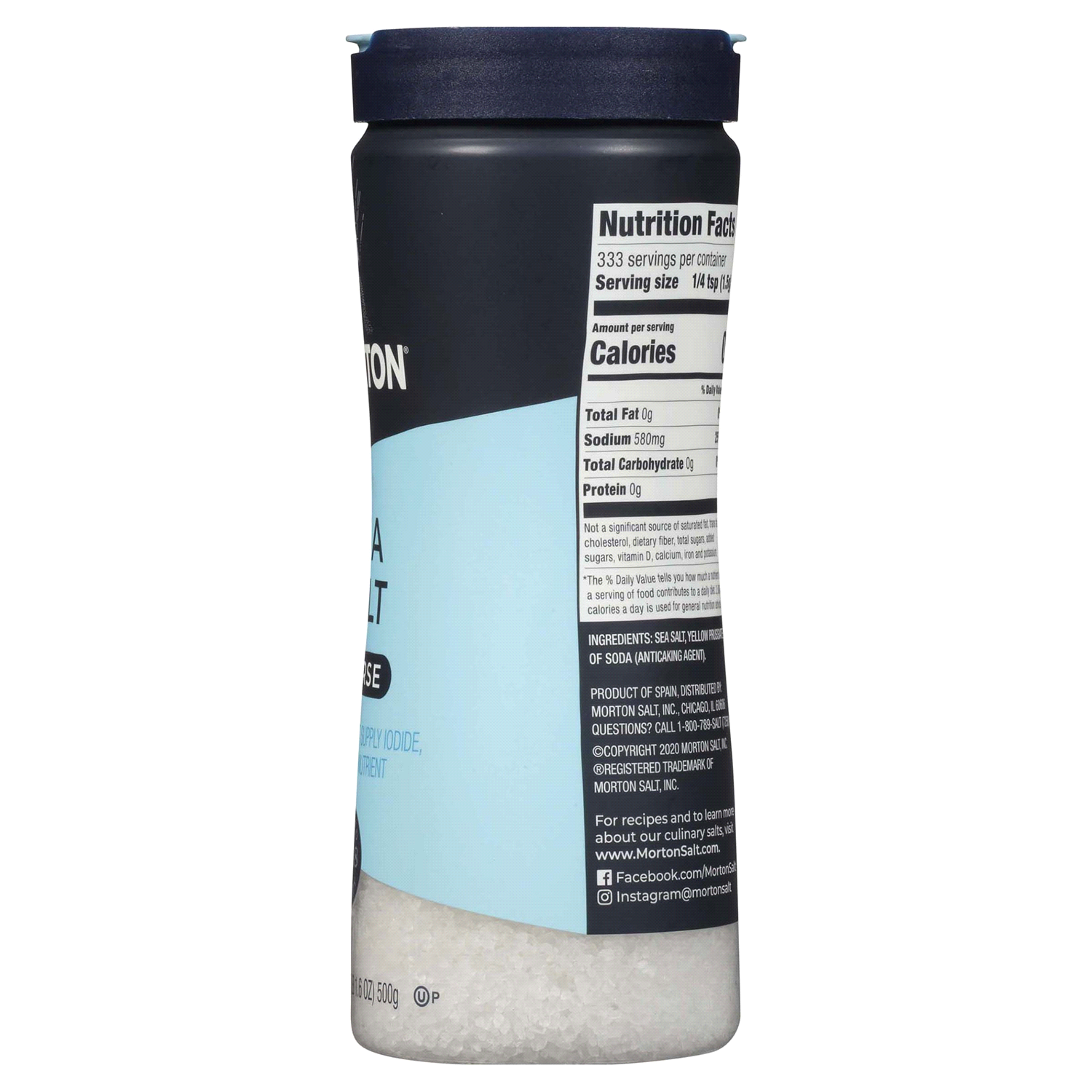 slide 3 of 4, Morton All-Natural Coarse Sea Salt, 17.6 oz