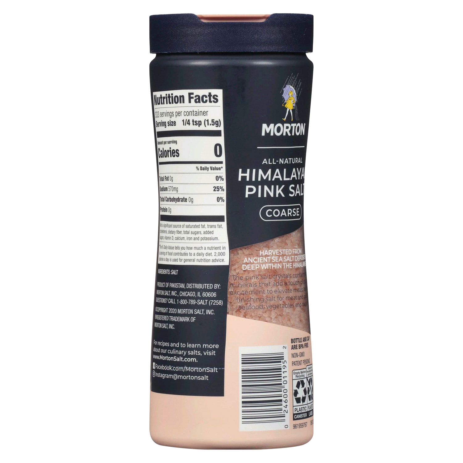 slide 2 of 5, Morton All-Natural Coarse Himalayan Pink Salt, 17.6 oz