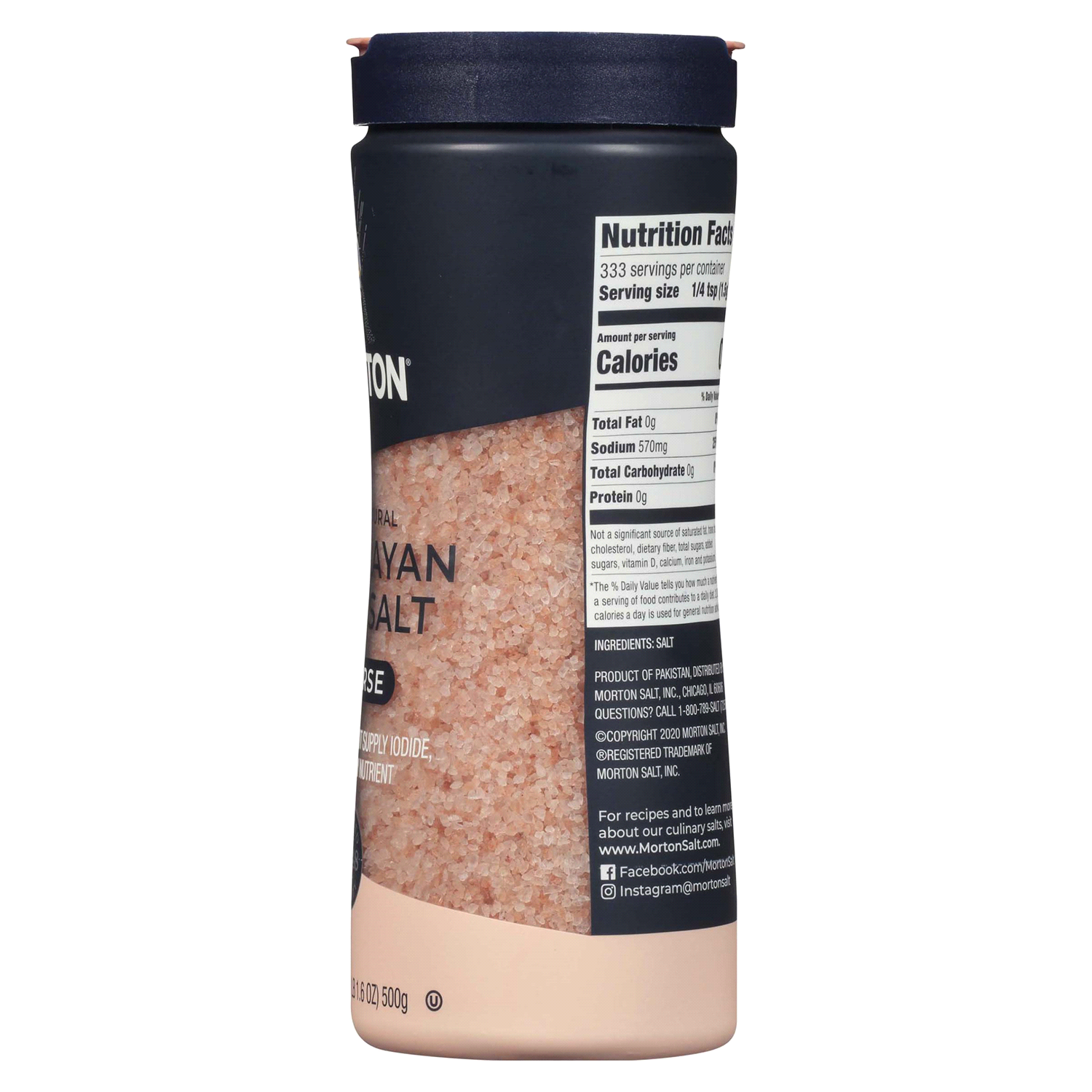 slide 3 of 5, Morton All-Natural Coarse Himalayan Pink Salt, 17.6 oz