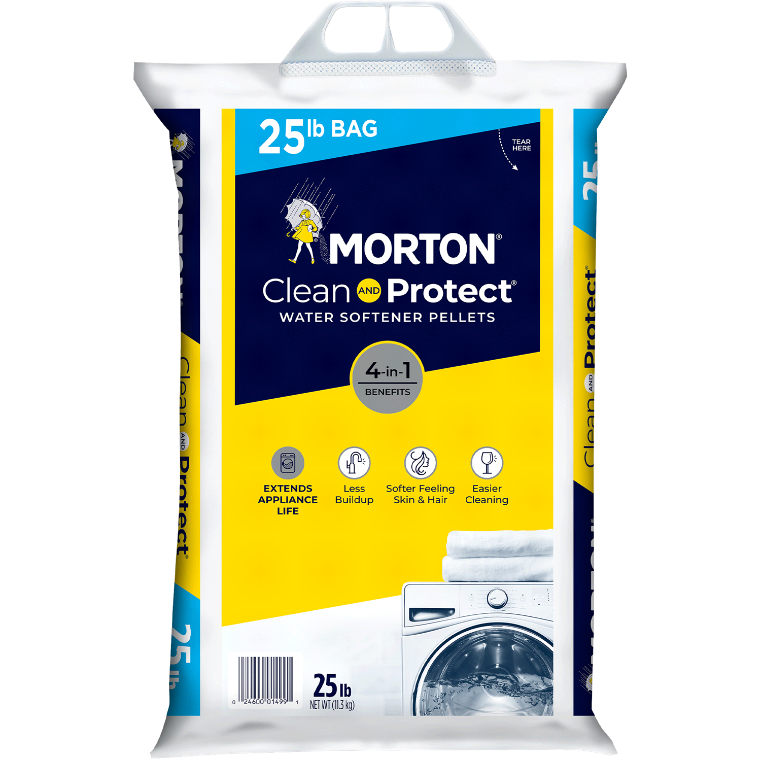 slide 1 of 3, Morton Morton Clean and Protect™ Water Softener Pellets, 25 lb Bag, 25 lb