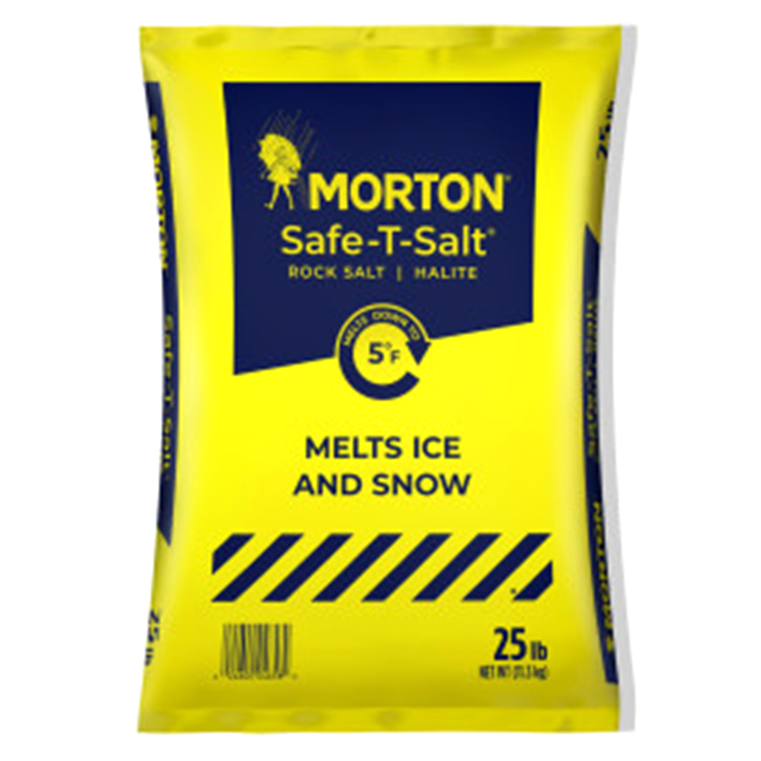 slide 1 of 2, Morton Halite Rock Salt Ice Melt, 25 lb