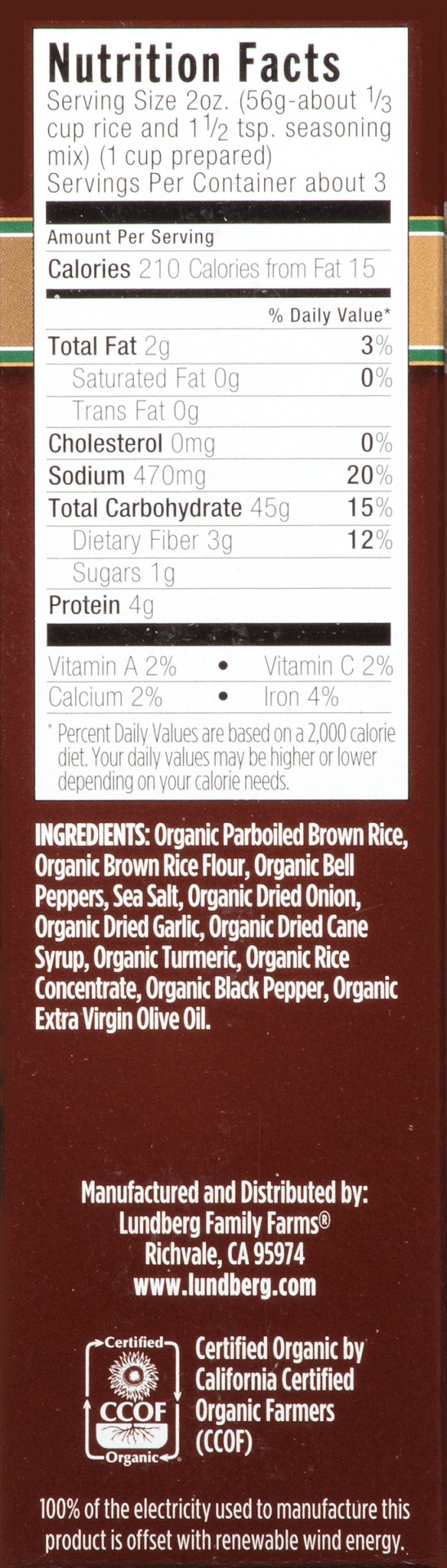 slide 8 of 8, Lundberg Family Farms Lundberg Family Farm Organic Yellow Rice Mix, 6 oz