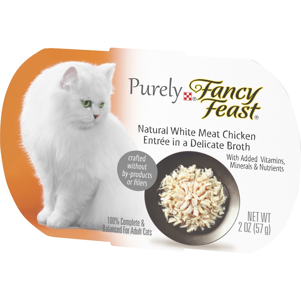 slide 8 of 9, Fancy Feast Natural White Meat Chicken Wet Cat Food, 2 oz