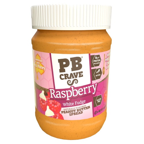 slide 1 of 1, PB Crave® peanut butter spread, raspberry white fudge & dark chocolate, 16 oz