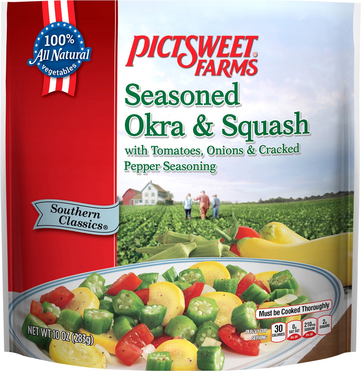 slide 2 of 3, PictSweet Okra & Squash, 10 oz