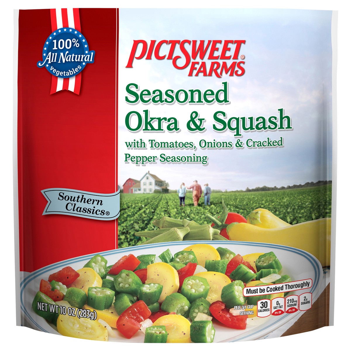 slide 1 of 3, PictSweet Okra & Squash, 10 oz