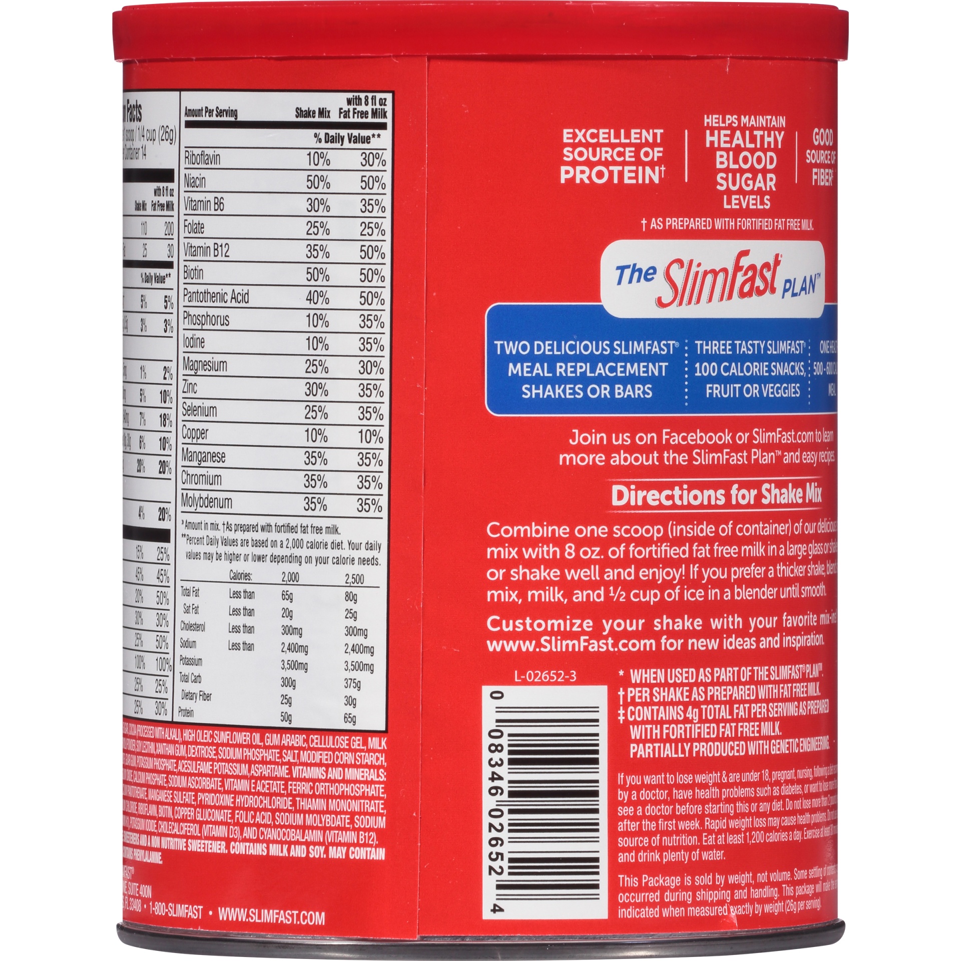 slide 3 of 6, SlimFast Slim-Fast Opt Milk Chocolate Powder, 12.83 oz