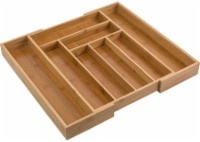 slide 1 of 1, Honey-Can-Do Expandable Bamboo Tray - Brown, 18 x 12.8 in