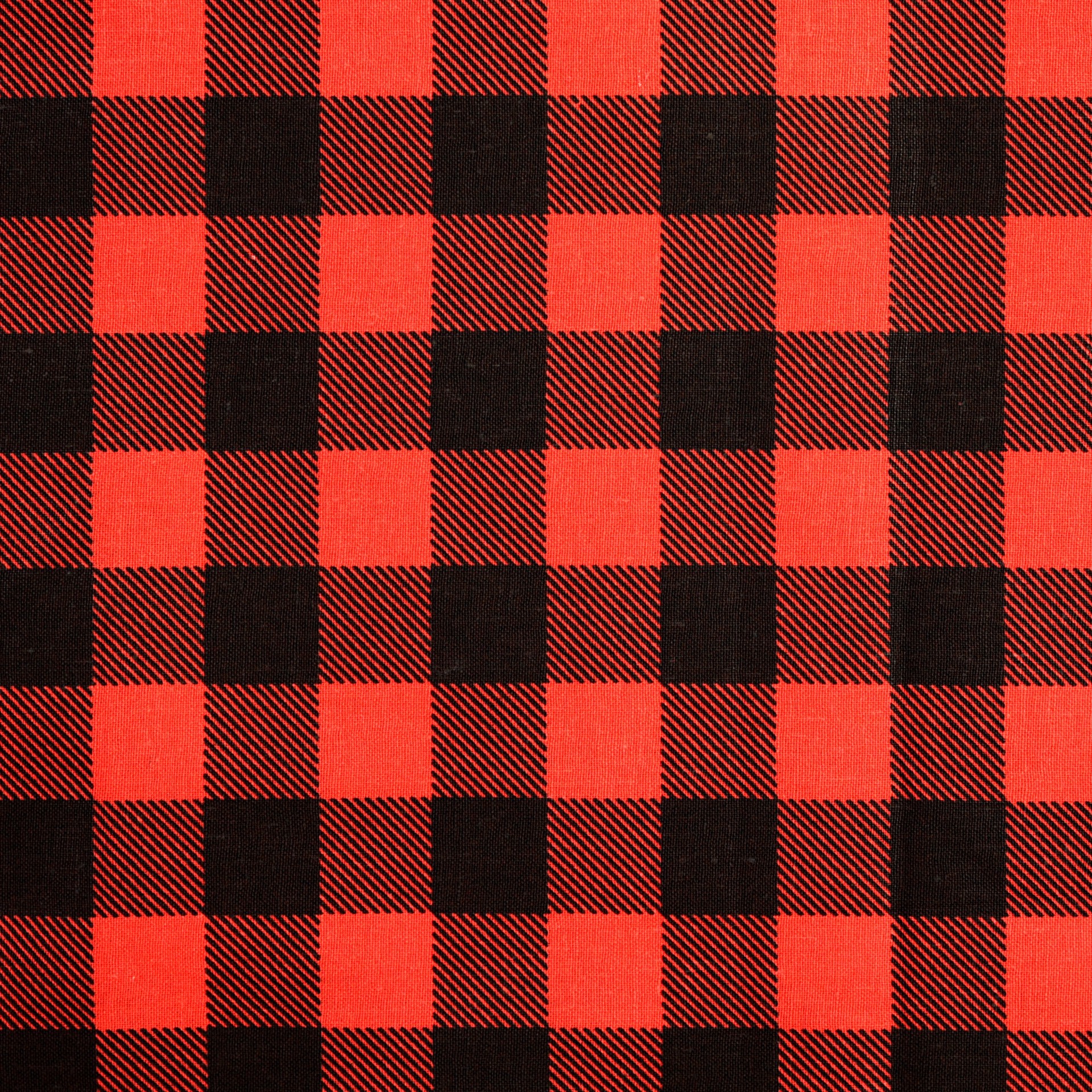 slide 2 of 2, Red & Black Buffalo Check Cotton Fabric Mini Bolt By Loops & Threads, 44 in x 2 yd