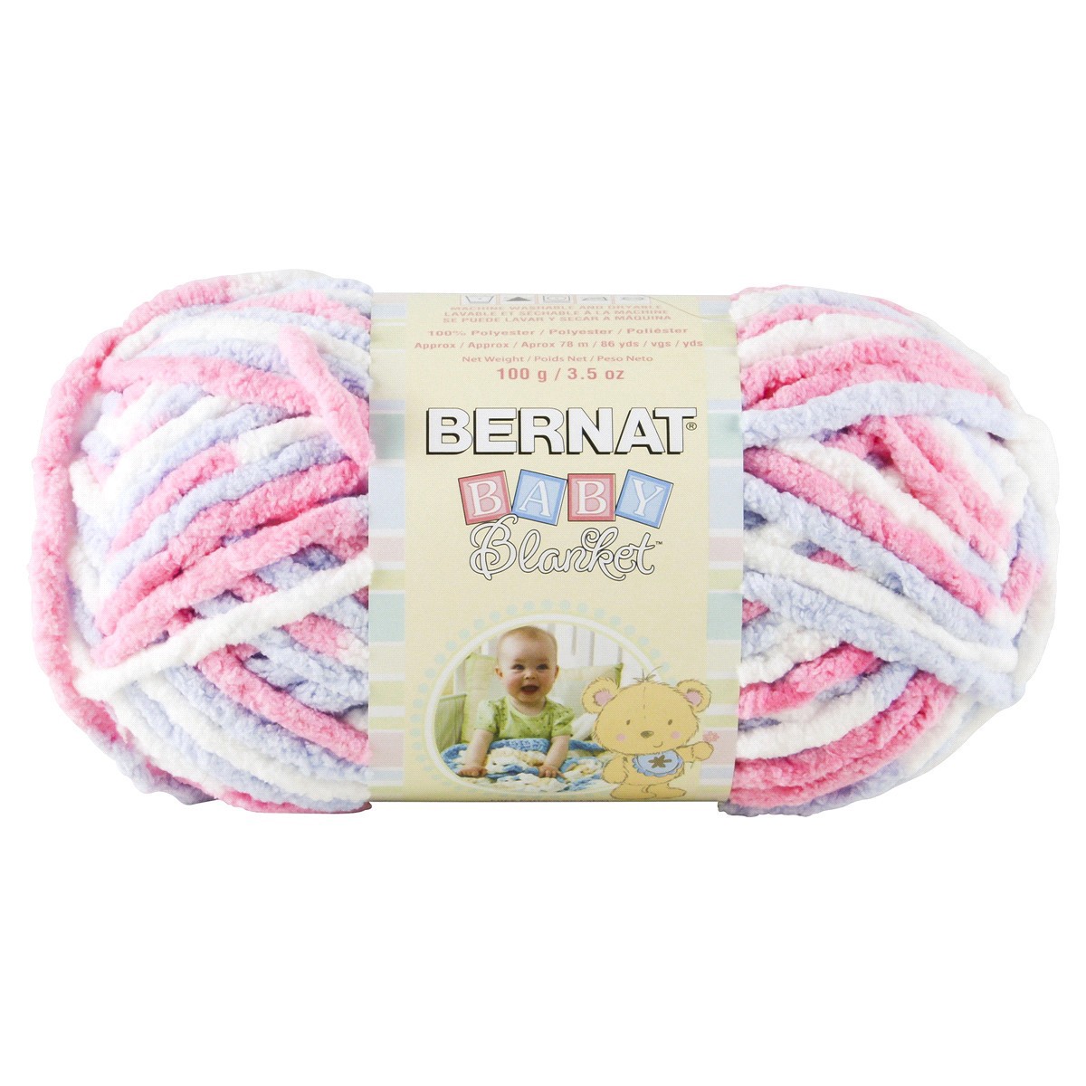 slide 1 of 13, Bernat Baby Blanket Ombre Yarn, Pink/Blue, 1 ct