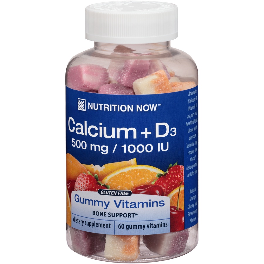 slide 3 of 6, Nutrition Now Calcium + D3 Gummy Vitamins, 60 ct