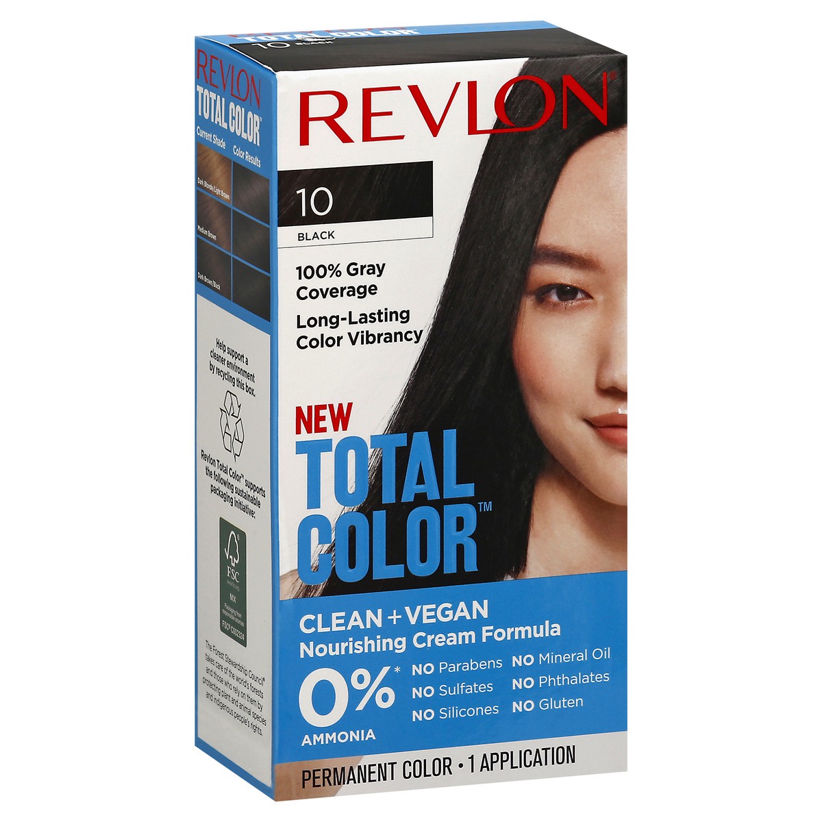 slide 2 of 9, Revlon Total Color Black 10 Permanent Color 1 ea, 1 ct