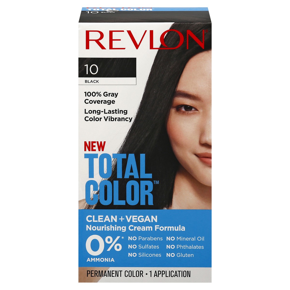 slide 1 of 9, Revlon Total Color Black 10 Permanent Color 1 ea, 1 ct