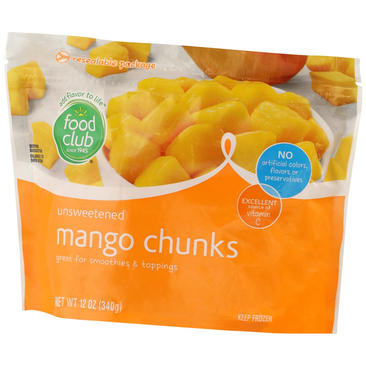 slide 3 of 9, Food Club Mango Chunks Frozen, 12 oz