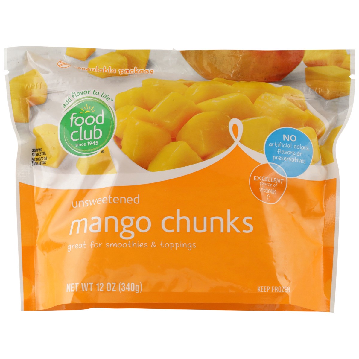 slide 8 of 9, Food Club Mango Chunks Frozen, 12 oz