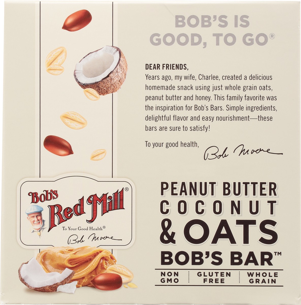 slide 10 of 14, Bob's Red Mill Peanut Butter Coconut & Oats Bob's Bar 5 - 1.48 oz Bars, 5 ct