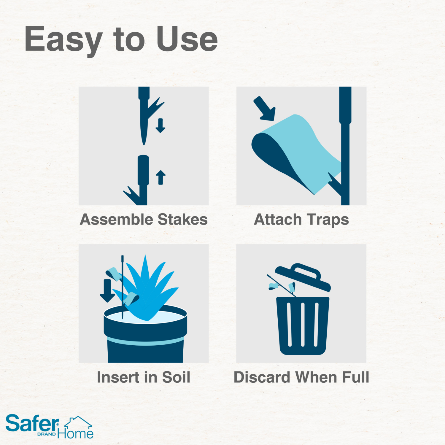 slide 6 of 8, Safer Home Houseplant Sticky Stakes 8pk, 8 ct