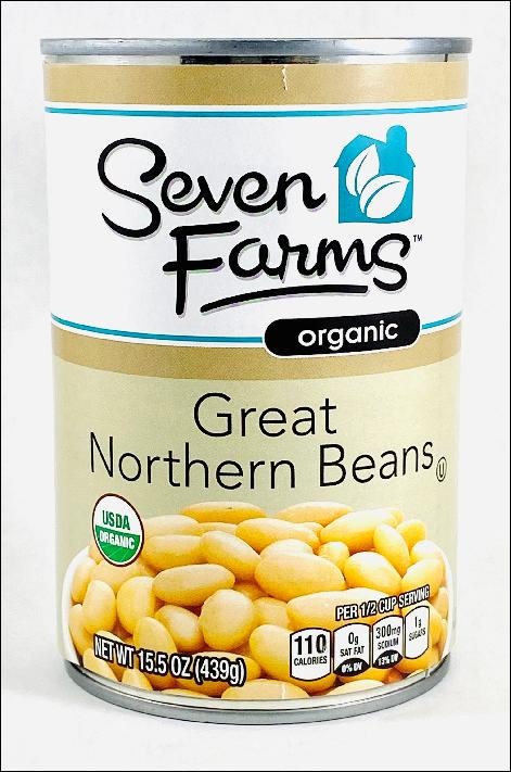 slide 1 of 1, Seven Farms Organic Great Northern Beans, 15.5 oz