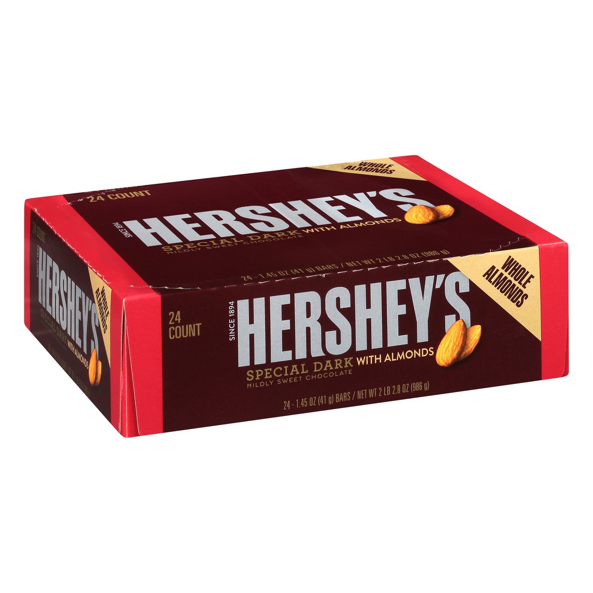 slide 10 of 10, Hershey's Special Dark With Almonds, 24 ct