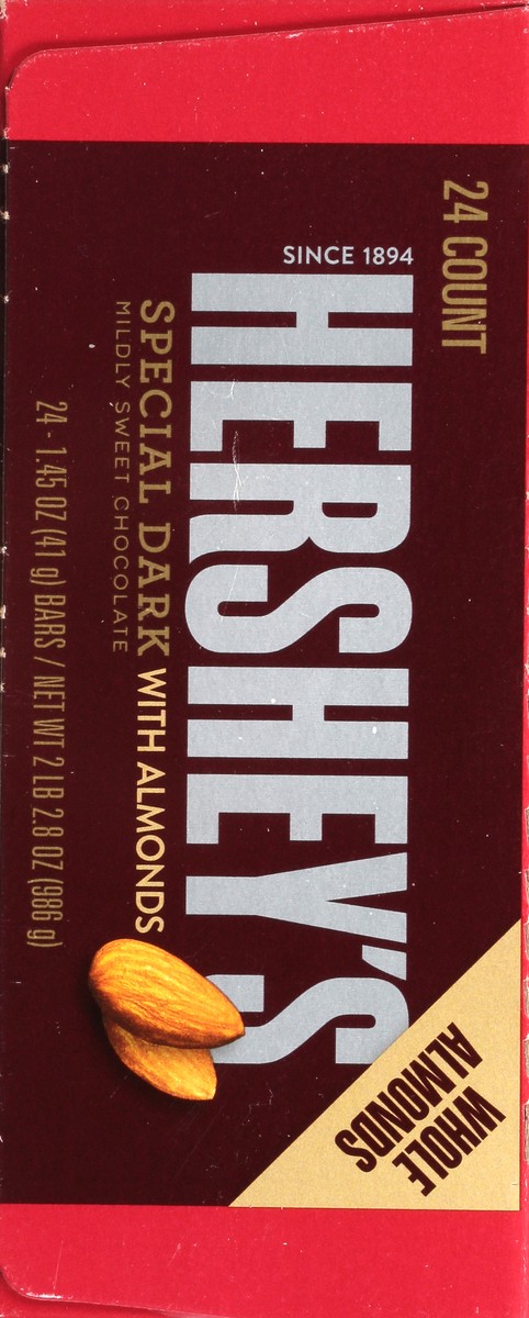 slide 5 of 10, Hershey's Special Dark With Almonds, 24 ct