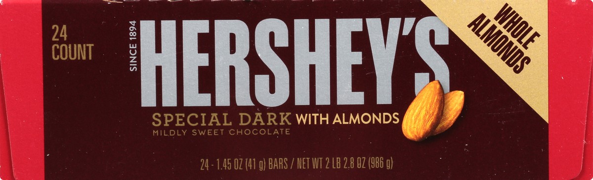 slide 8 of 10, Hershey's Special Dark With Almonds, 24 ct