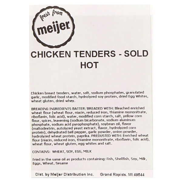 slide 4 of 5, Fresh from Meijer Chicken Tenders, Sold Hot, per lb