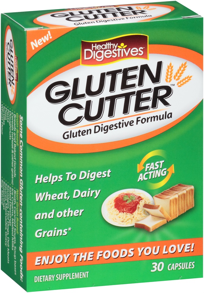 slide 5 of 6, Gluten Cutter Dietary Supplement Capsules, 30 ct