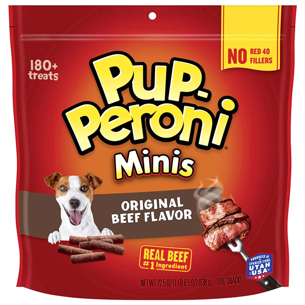 slide 3 of 13, Pup-Peroni Minis Original Beef Recipe Dog Treats, 22.5 Oz. Bag, 22.5 oz